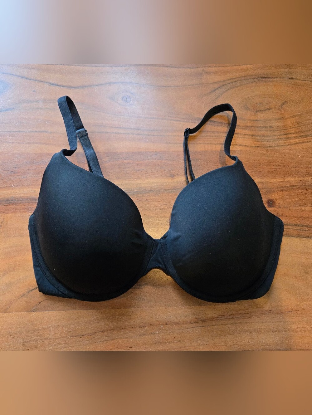 Victoria Secret Black T-Shirt Bra with Light Padding 34DD